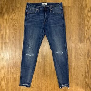 Madewell Dark Wash 9” High Rise Skinny Jeans